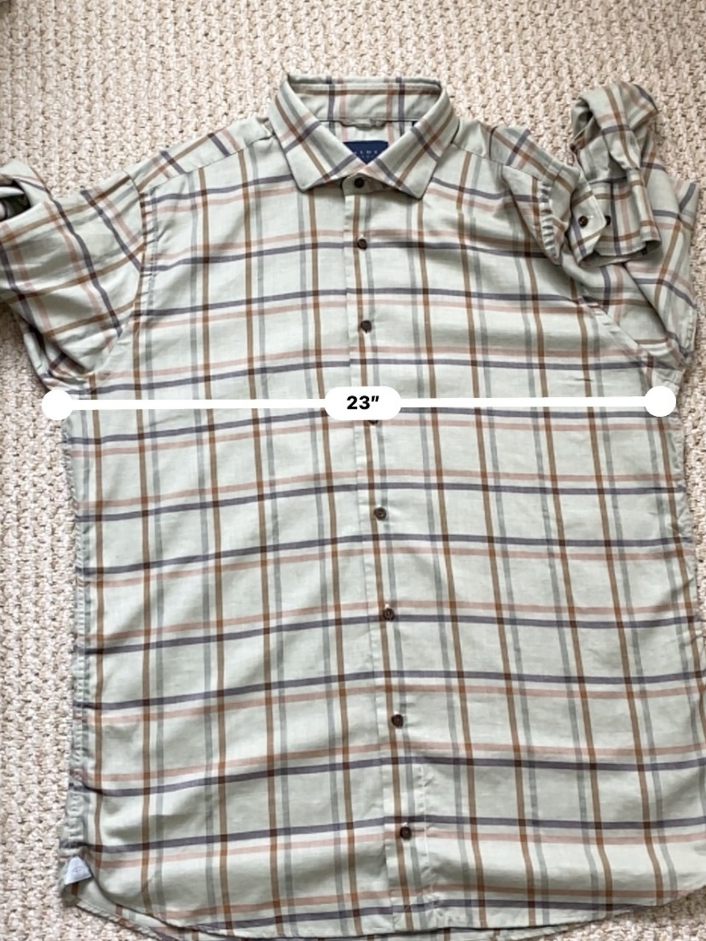CALDER CARMEL | 100% Cotton Button Down Plaid Shirt Size XL - Picture 6 of 15